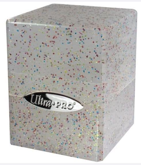 ULTRA PRO Deck Box - Satin Cube - Glitter Clear - 074427158859