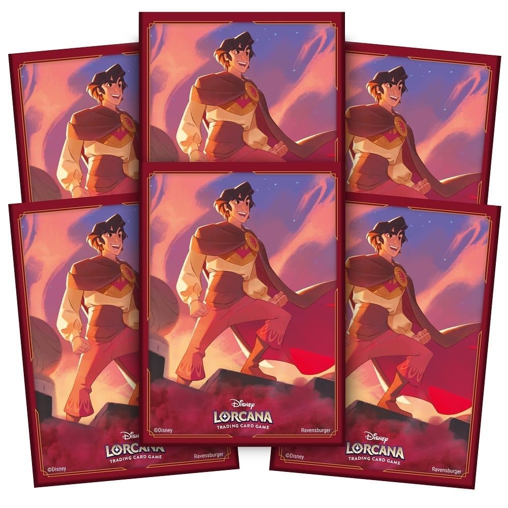 RAVENSBURGER Disney: Lorcana - Set 5 Cieli Scintillanti - 65 Buste Protettive - Aladdin - - Ravensburger TCG 4050368984043