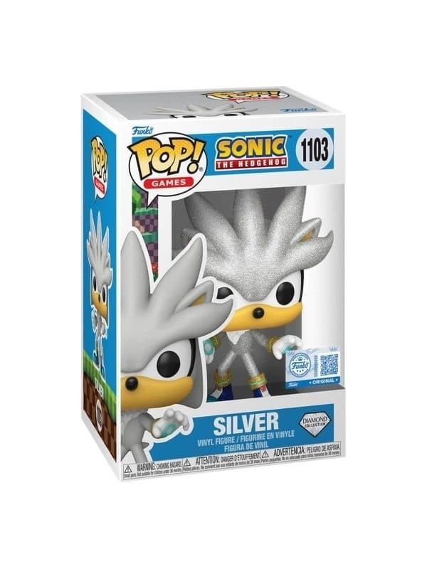 FUNKO POP Sonic The Hedgehog - 1103 Silver (Diamond) (Exclusive) 9 cm - 889698872270