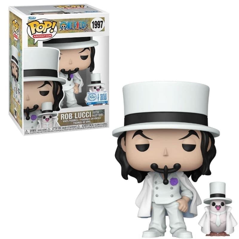 FUNKO POP Animation: One Piece - 1997 Rob Lucci With Hattori W/Chase (Exclusive) 9 cm (DAMAGED BOX) - 889698872454D