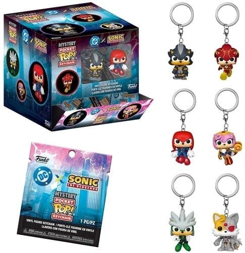 FUNKO POP Mystery Keychain: Justice League & Sonic 12pz - 889698889124