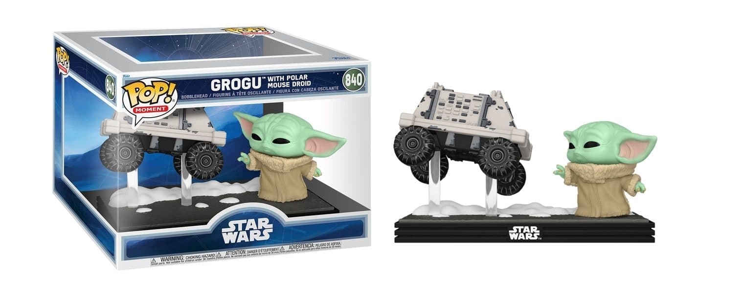 FUNKO POP Moment Star Wars: The Mandalorian - 840 Grogu With Polar Mouse Droide - 889698908139