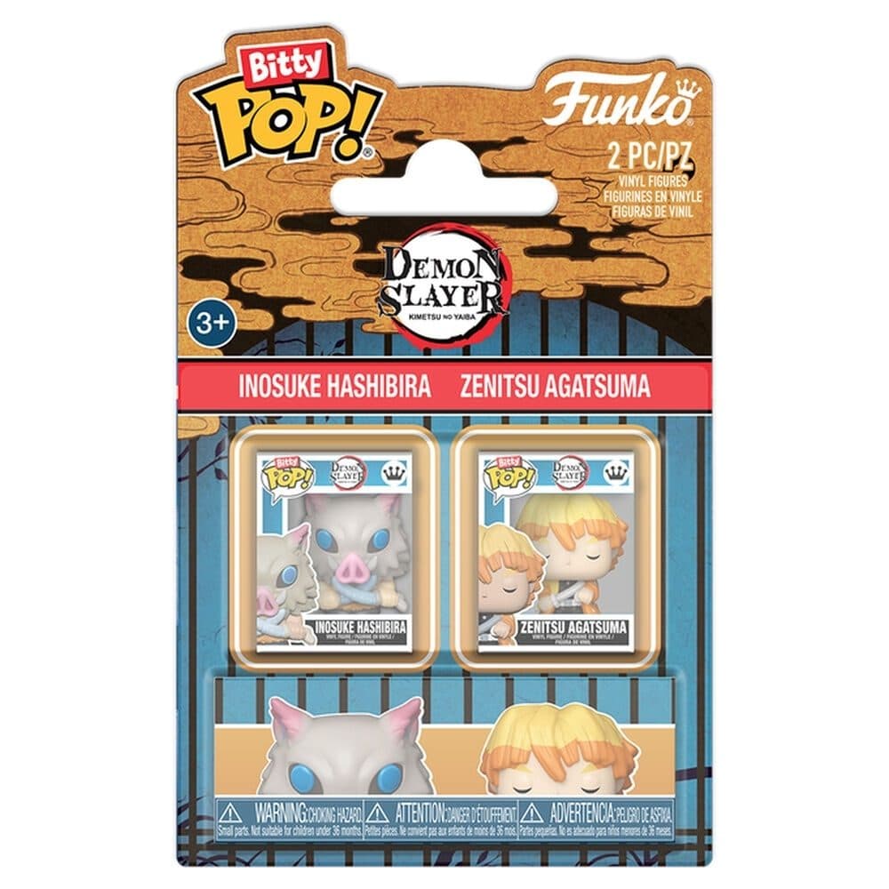 FUNKO Bitty POP 2-Pack Demon Slayer - Inosuke Hashibira & Zenitsu Agatsuma - 889698939973